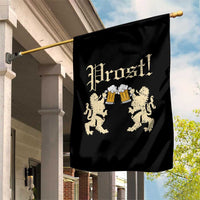 German Prost Garden Flag Lion Cheers Beer Drinking Oktoberfest - Wonder Print Shop