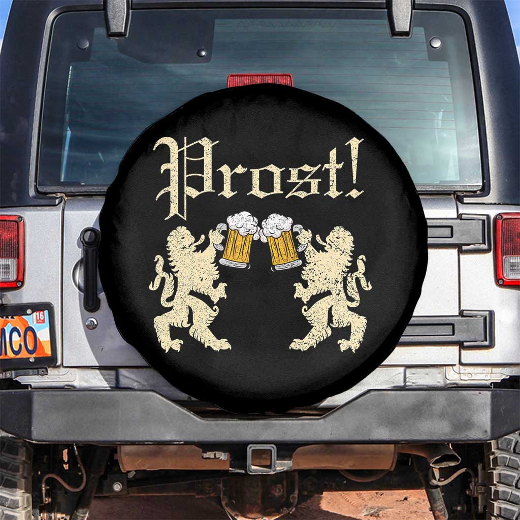 German Prost Spare Tire Cover Lion Cheers Beer Drinking Oktoberfest - Wonder Print Shop