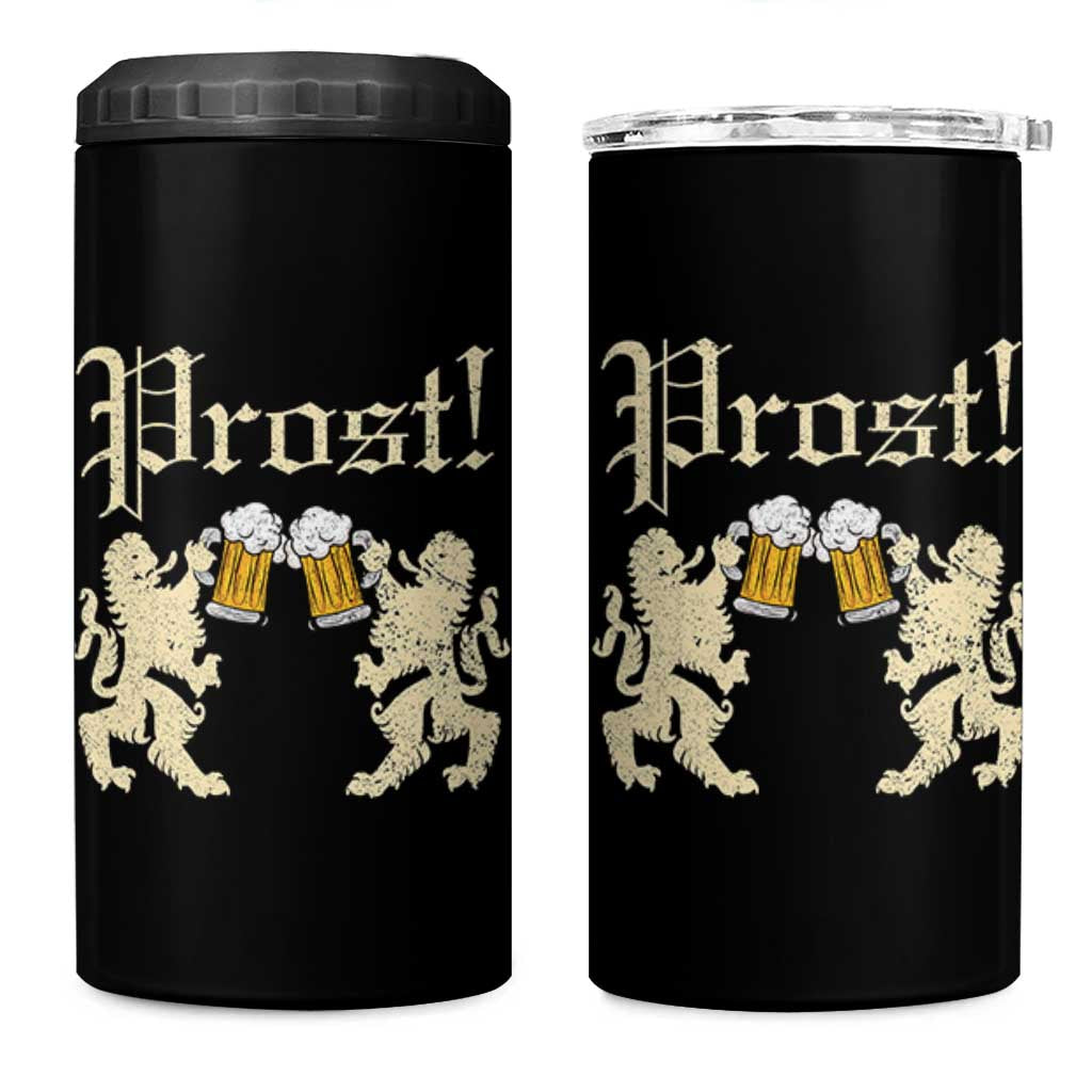 German Prost 4 in 1 Can Cooler Tumbler Lion Cheers Beer Drinking Oktoberfest - Wonder Print Shop