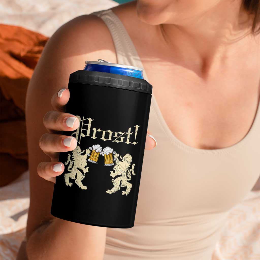 German Prost 4 in 1 Can Cooler Tumbler Lion Cheers Beer Drinking Oktoberfest - Wonder Print Shop