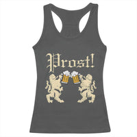 German Prost Racerback Tank Top Lion Cheers Beer Drinking Oktoberfest - Wonder Print Shop