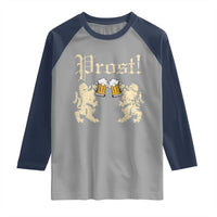 German Prost Raglan Shirt Lion Cheers Beer Drinking Oktoberfest - Wonder Print Shop