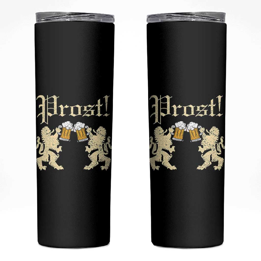 German Prost Skinny Tumbler Lion Cheers Beer Drinking Oktoberfest - Wonder Print Shop