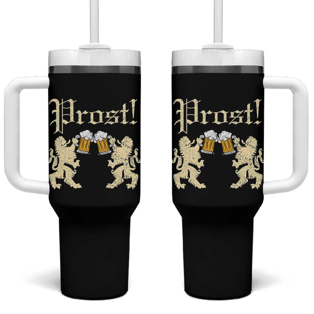German Prost Tumbler With Handle Lion Cheers Beer Drinking Oktoberfest - Wonder Print Shop