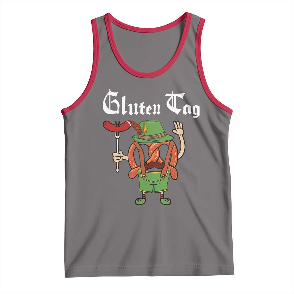 Funny Pretzel Tank Top Guten Tag Lederhosen Bratwurst Oktoberfest - Wonder Print Shop