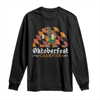 Funny Bigfoot Long Sleeve Shirt Oktoberfest Champion Beer Lederhosen - Wonder Print Shop