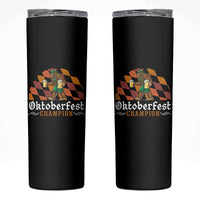 Funny Bigfoot Skinny Tumbler Oktoberfest Champion Beer Lederhosen - Wonder Print Shop