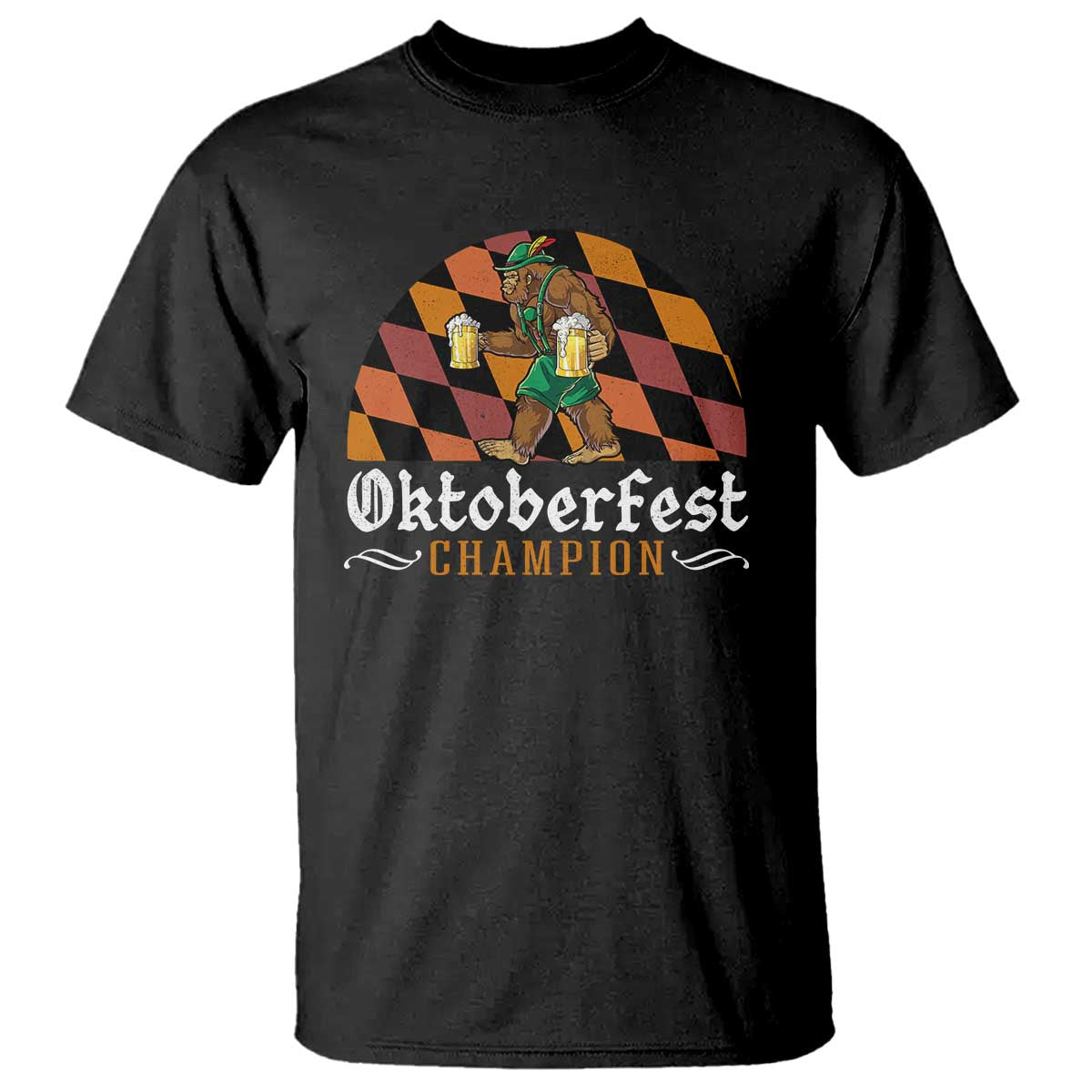 Funny Bigfoot T Shirt Oktoberfest Champion Beer Lenderhosen - Wonder Print Shop