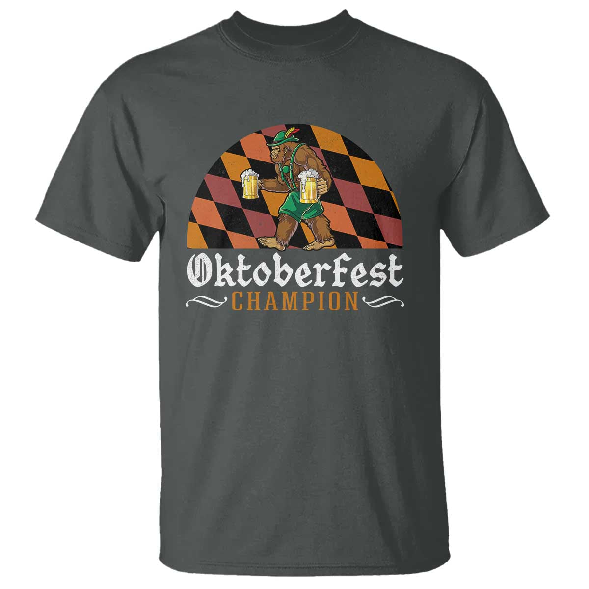 Funny Bigfoot T Shirt Oktoberfest Champion Beer Lenderhosen - Wonder Print Shop