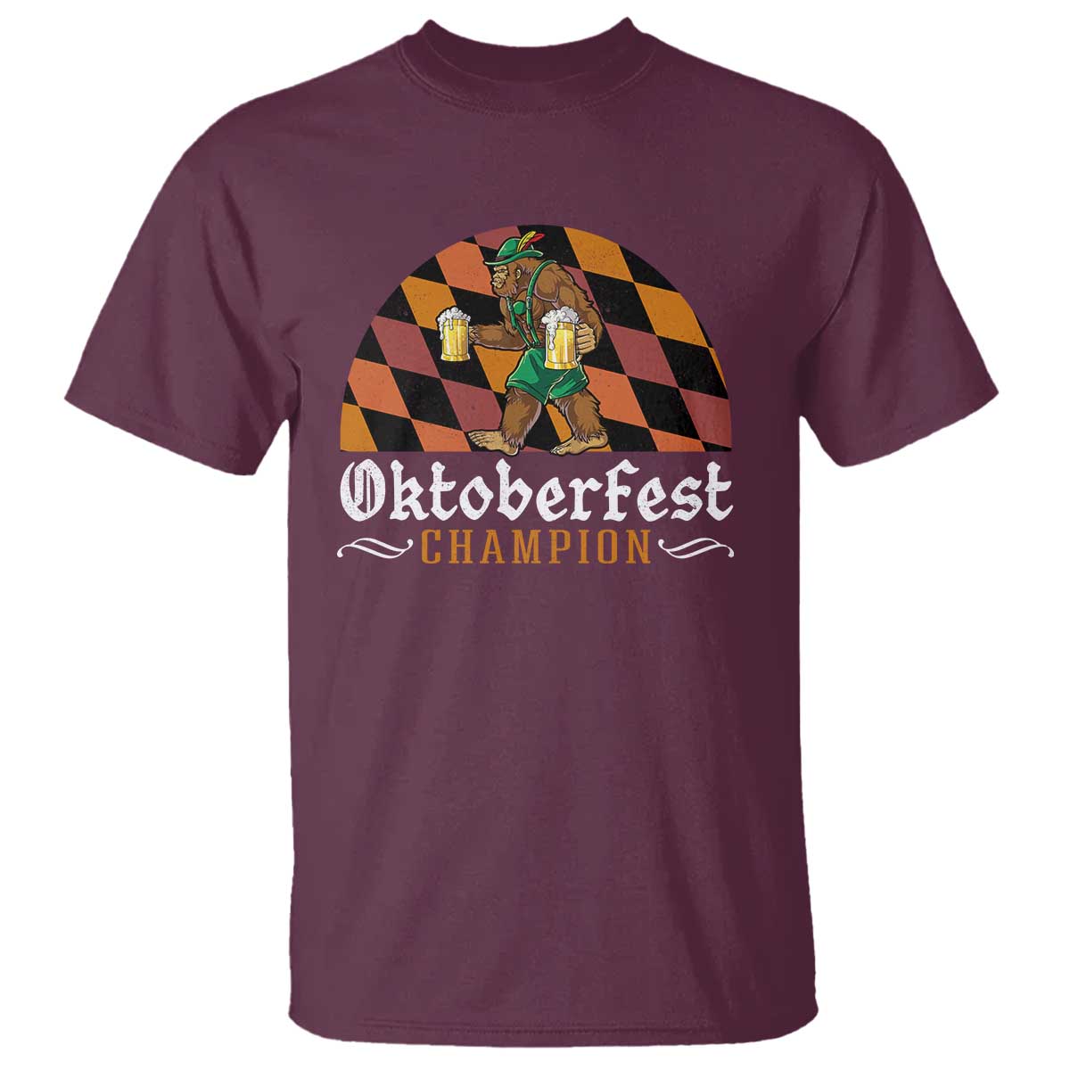 Funny Bigfoot T Shirt Oktoberfest Champion Beer Lenderhosen - Wonder Print Shop