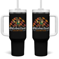 Funny Bigfoot Tumbler With Handle Oktoberfest Champion Beer Lederhosen - Wonder Print Shop