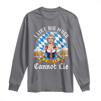 I Like Big Mugs And I Cannot Lie Long Sleeve Shirt Oktoberfest Party Beer Dirndl Bavarian Flag - Wonder Print Shop