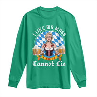 I Like Big Mugs And I Cannot Lie Long Sleeve Shirt Oktoberfest Party Beer Dirndl Bavarian Flag - Wonder Print Shop