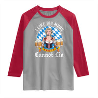 I Like Big Mugs And I Cannot Lie Raglan Shirt Oktoberfest Party Beer Dirndl Bavarian Flag - Wonder Print Shop