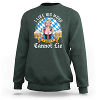 I Like Big Mugs And I Cannot Lie Sweatshirt Oktoberfest Party Beer Dirndl Bavarian Flag - Wonder Print Shop