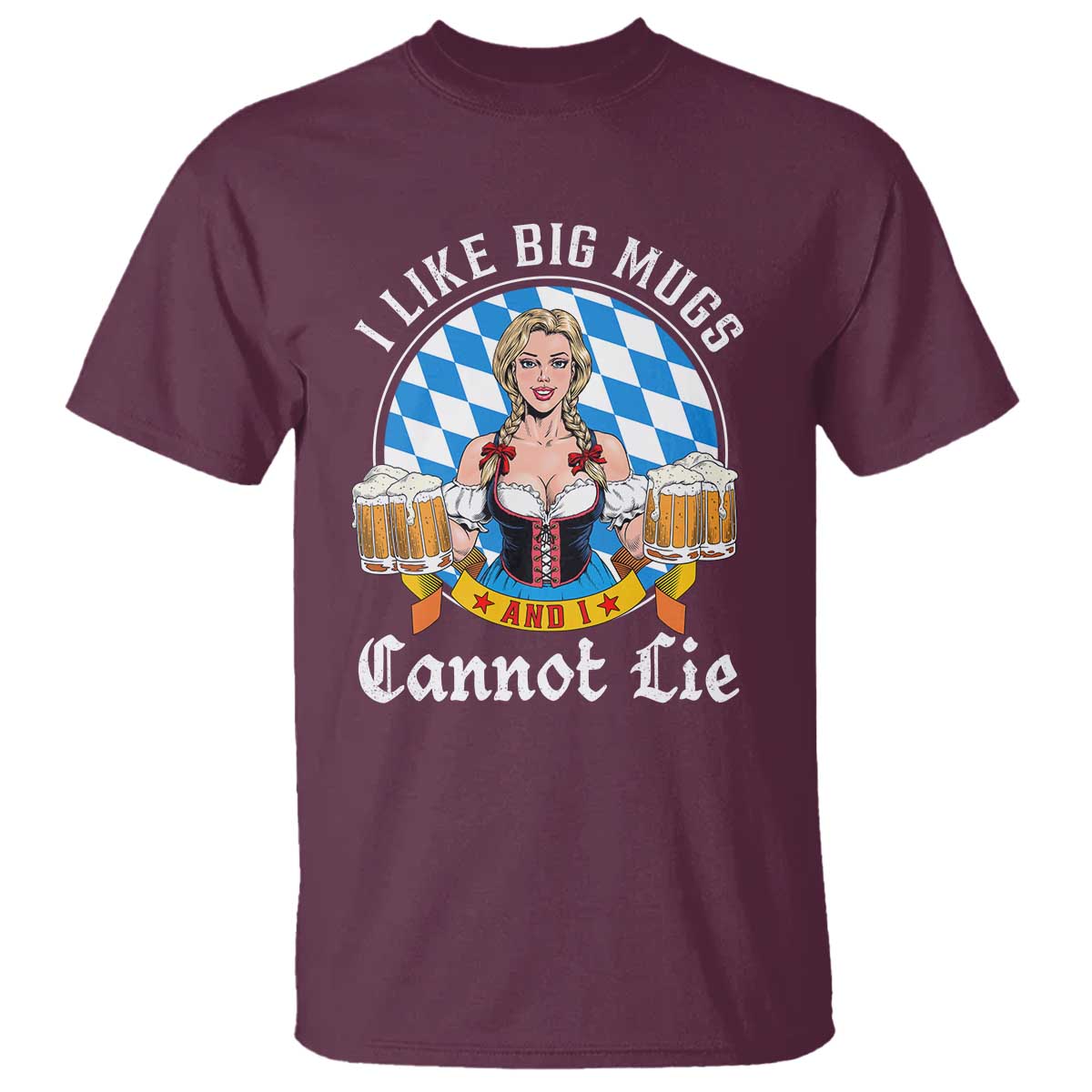 I Like Big Mugs And I Cannot Lie T Shirt Oktoberfest Party Beer Dirndl Bavarian Flag - Wonder Print Shop