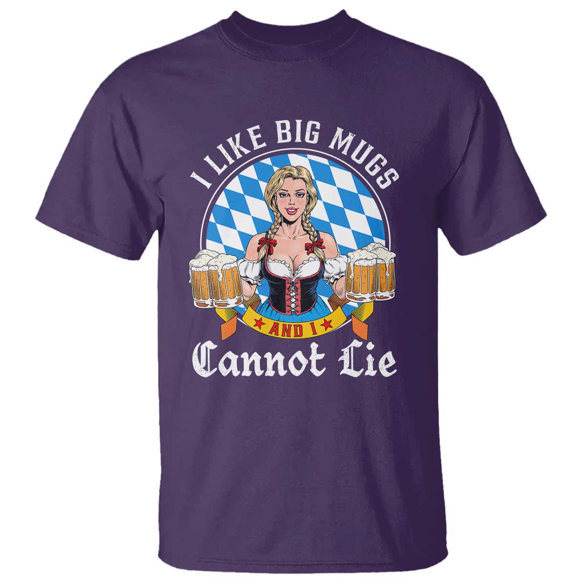 I Like Big Mugs And I Cannot Lie T Shirt Oktoberfest Party Beer Dirndl Bavarian Flag - Wonder Print Shop