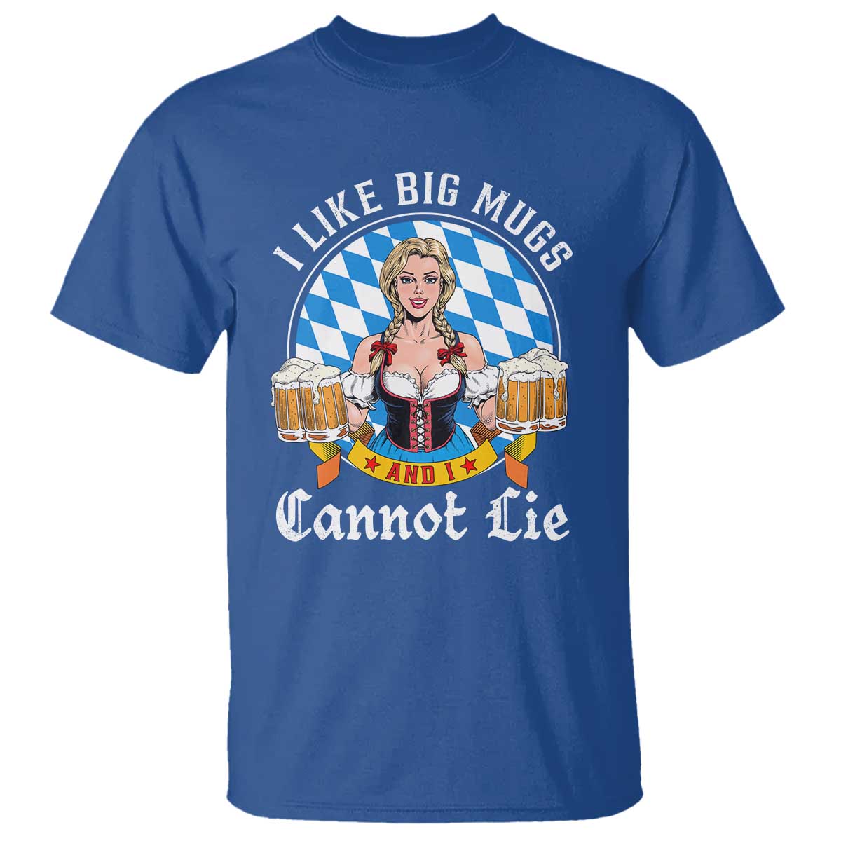 I Like Big Mugs And I Cannot Lie T Shirt Oktoberfest Party Beer Dirndl Bavarian Flag - Wonder Print Shop
