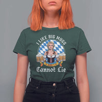 I Like Big Mugs And I Cannot Lie T Shirt For Women Oktoberfest Party Beer Dirndl Bavarian Flag - Wonder Print Shop