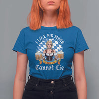 I Like Big Mugs And I Cannot Lie T Shirt For Women Oktoberfest Party Beer Dirndl Bavarian Flag - Wonder Print Shop