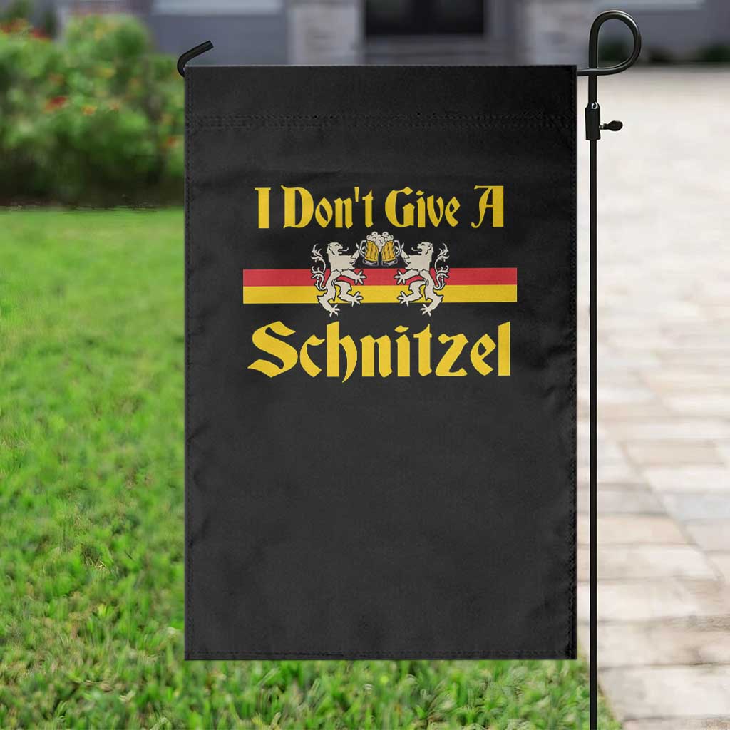 Funny Oktoberfest Garden Flag I Don't Give a Schnitzel German Lion Beer - Wonder Print Shop