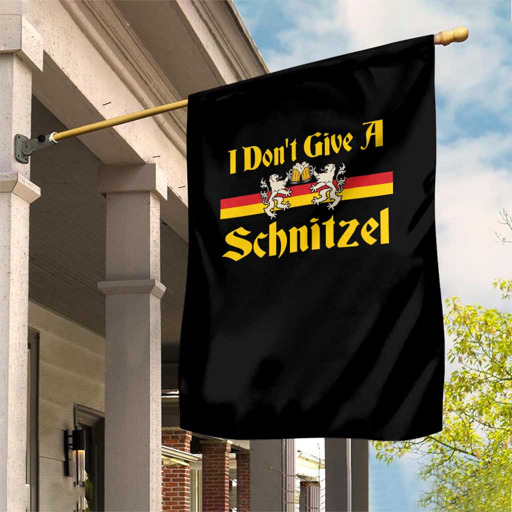 Funny Oktoberfest Garden Flag I Don't Give a Schnitzel German Lion Beer - Wonder Print Shop