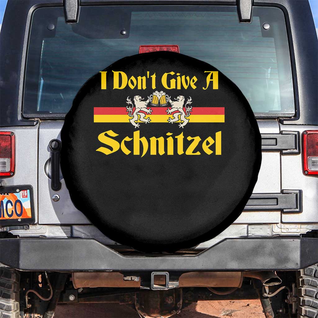 Funny Oktoberfest Spare Tire Cover I Don't Give a Schnitzel German Lion Beer - Wonder Print Shop