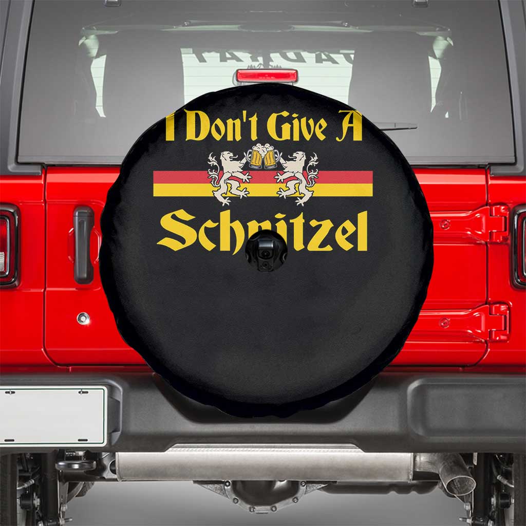 Funny Oktoberfest Spare Tire Cover I Don't Give a Schnitzel German Lion Beer - Wonder Print Shop