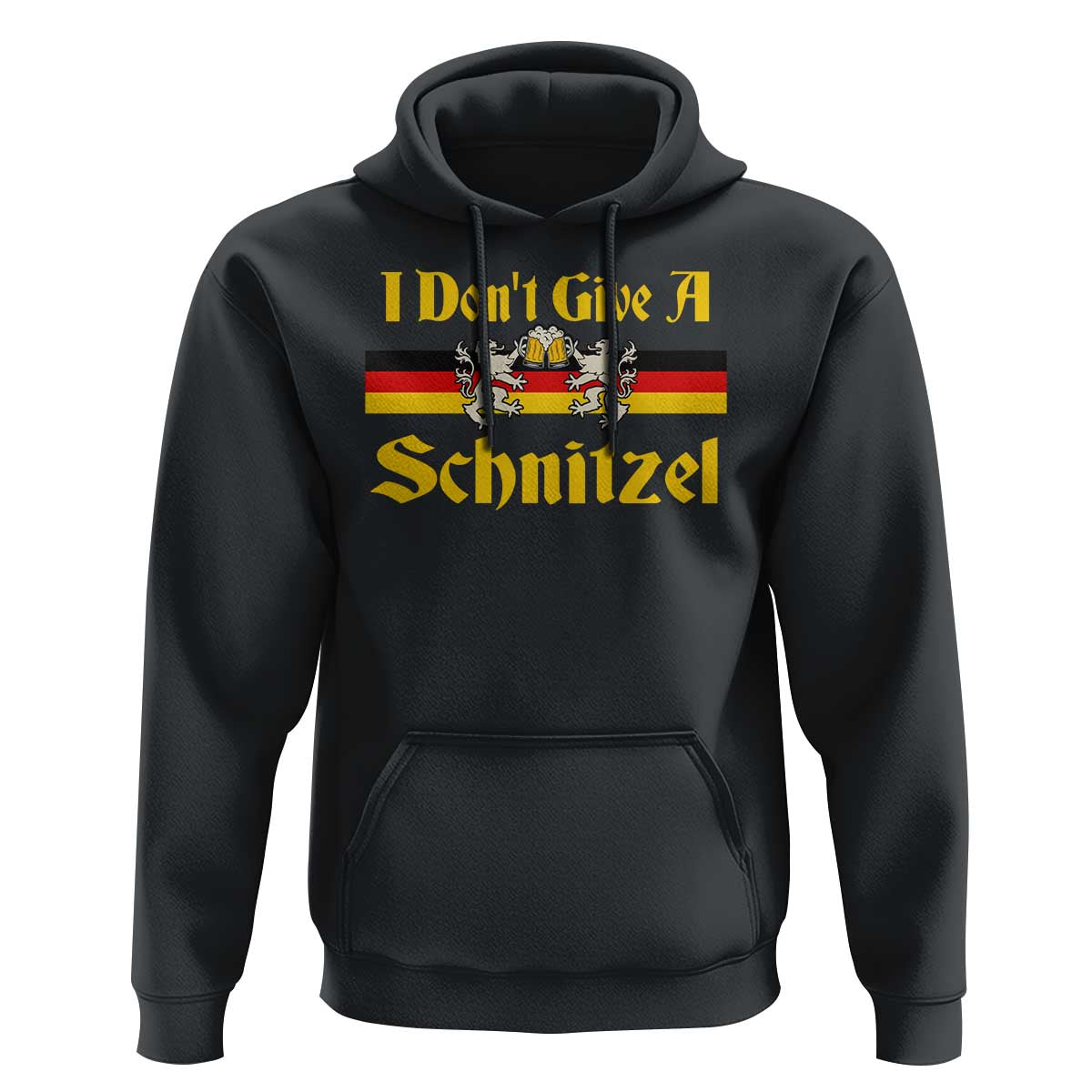 Funny Oktoberfest Hoodie I Don't Give a Schnitzel German Lion Beer - Wonder Print Shop