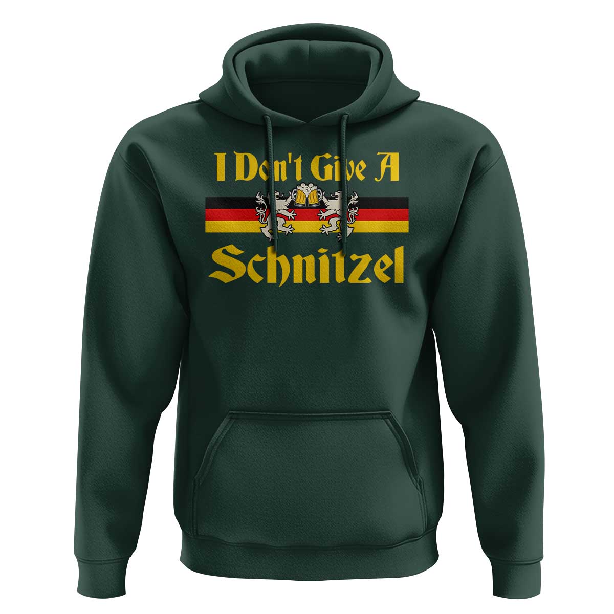 Funny Oktoberfest Hoodie I Don't Give a Schnitzel German Lion Beer - Wonder Print Shop