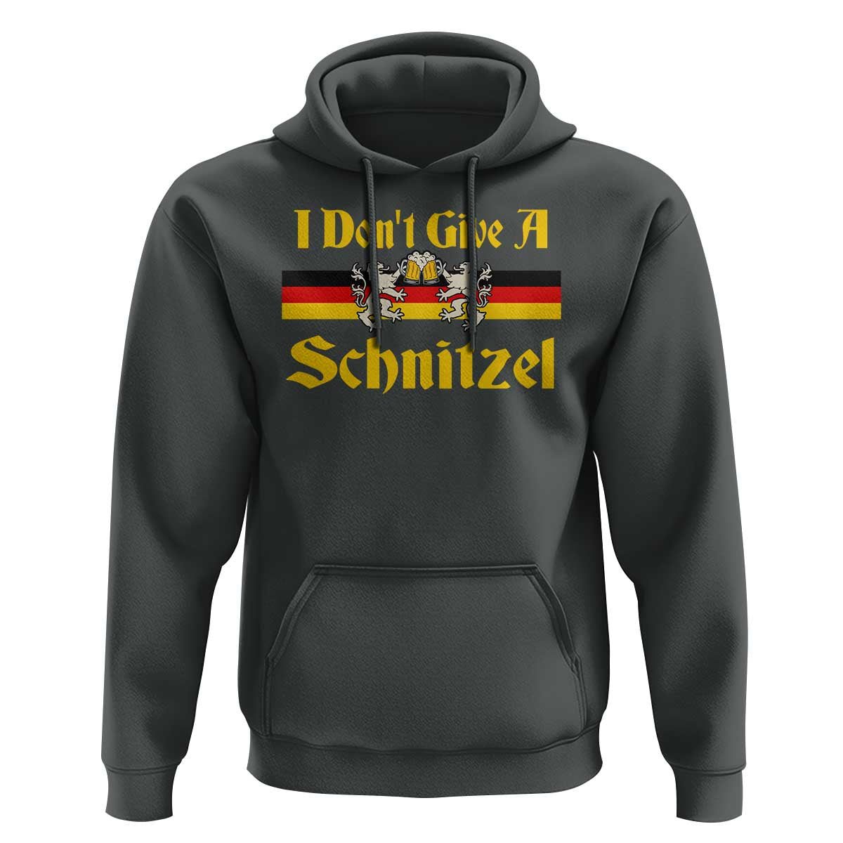 Funny Oktoberfest Hoodie I Don't Give a Schnitzel German Lion Beer - Wonder Print Shop
