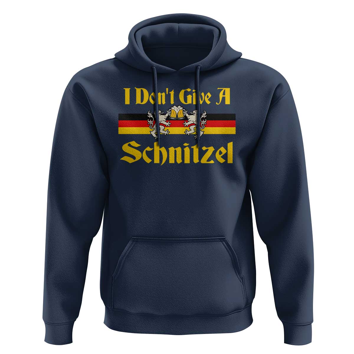 Funny Oktoberfest Hoodie I Don't Give a Schnitzel German Lion Beer - Wonder Print Shop