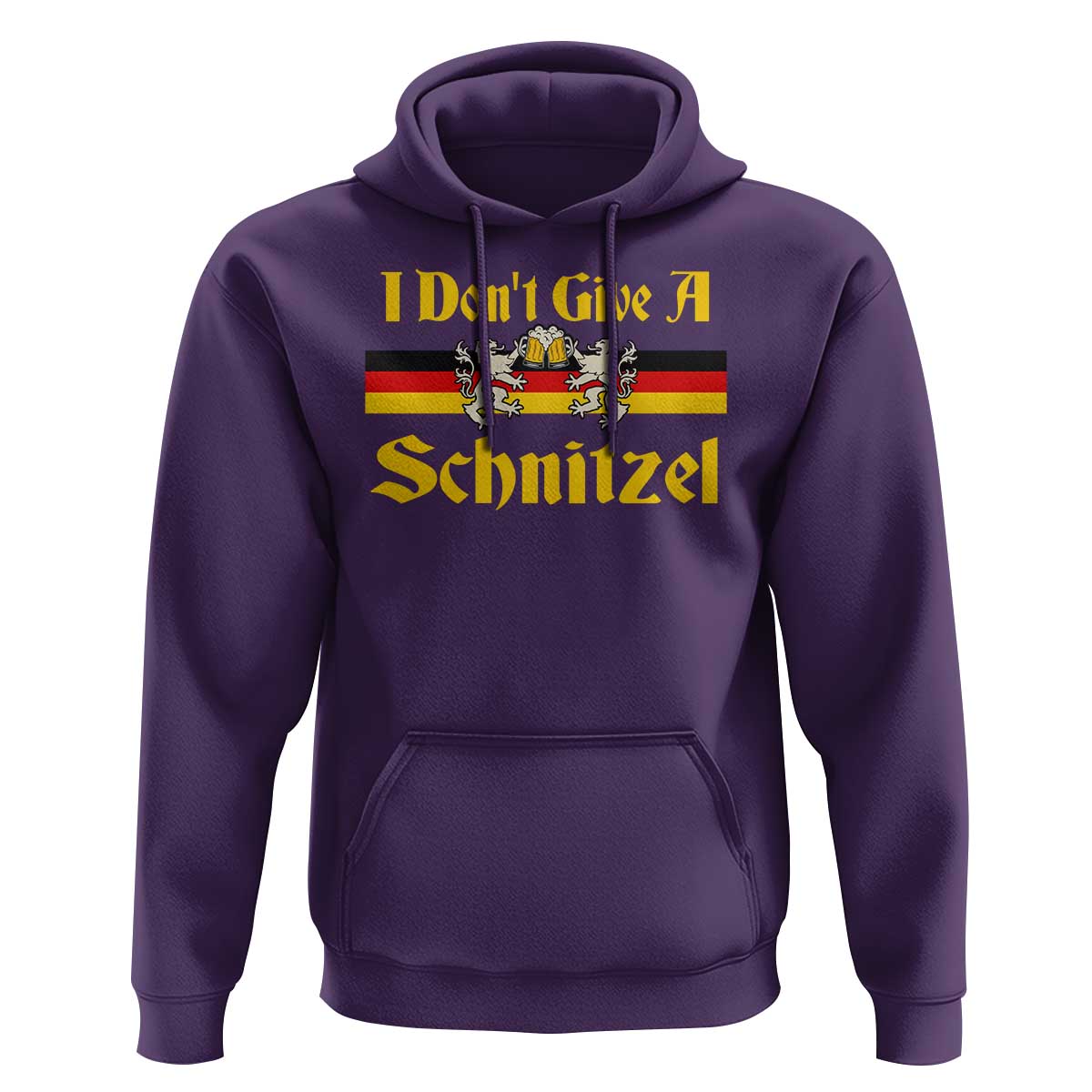 Funny Oktoberfest Hoodie I Don't Give a Schnitzel German Lion Beer - Wonder Print Shop