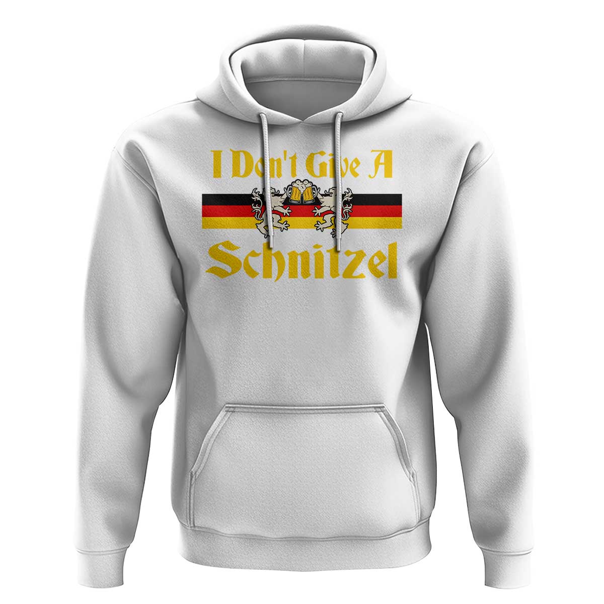 Funny Oktoberfest Hoodie I Don't Give a Schnitzel German Lion Beer - Wonder Print Shop
