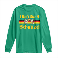 Funny Oktoberfest Long Sleeve Shirt I Don't Give a Schnitzel German Lion Beer - Wonder Print Shop