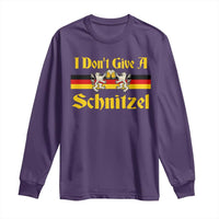 Funny Oktoberfest Long Sleeve Shirt I Don't Give a Schnitzel German Lion Beer - Wonder Print Shop
