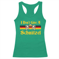 Funny Oktoberfest Racerback Tank Top I Don't Give a Schnitzel German Lion Beer - Wonder Print Shop