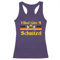Funny Oktoberfest Racerback Tank Top I Don't Give a Schnitzel German Lion Beer - Wonder Print Shop