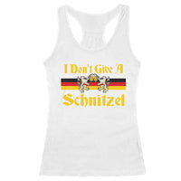 Funny Oktoberfest Racerback Tank Top I Don't Give a Schnitzel German Lion Beer - Wonder Print Shop