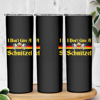 Funny Oktoberfest Skinny Tumbler I Don't Give a Schnitzel German Lion Beer - Wonder Print Shop
