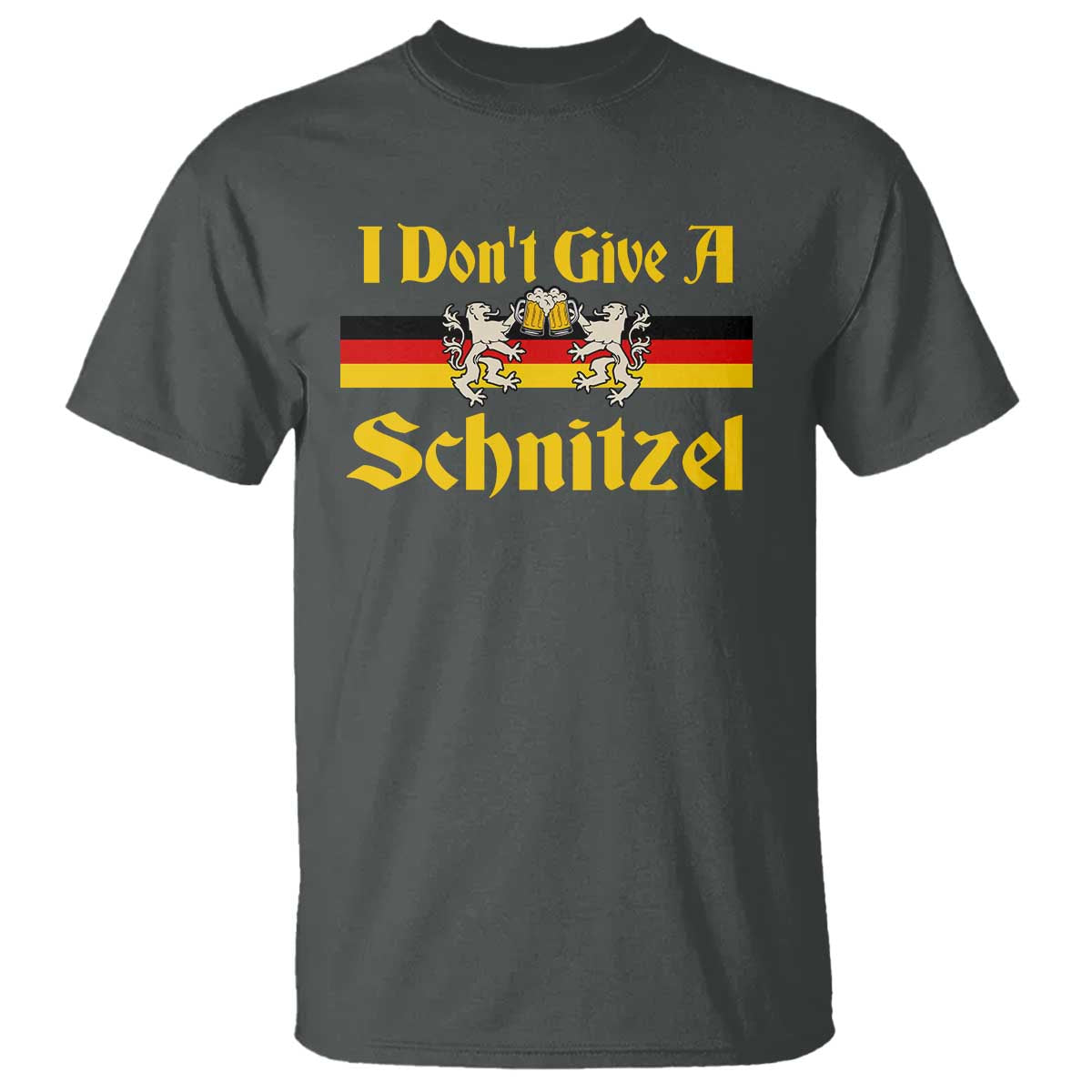 Funny Oktoberfest T Shirt I Don't Give a Schnitzel German Lion Beer - Wonder Print Shop