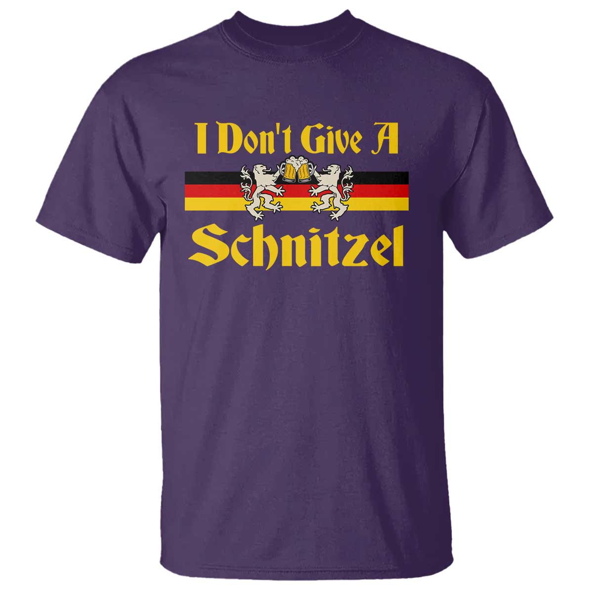 Funny Oktoberfest T Shirt I Don't Give a Schnitzel German Lion Beer - Wonder Print Shop