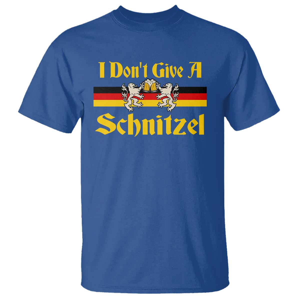 Funny Oktoberfest T Shirt I Don't Give a Schnitzel German Lion Beer - Wonder Print Shop