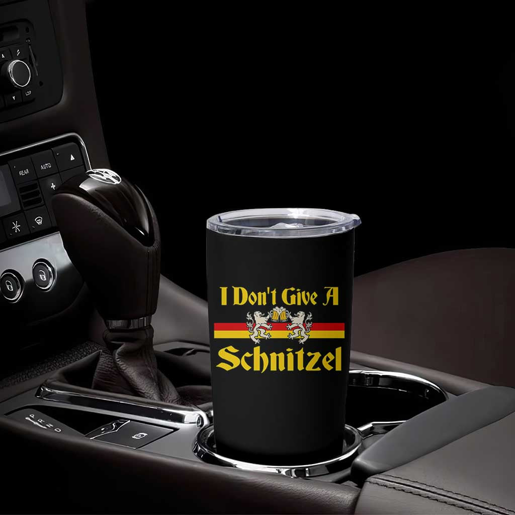Funny Oktoberfest Tumbler Cup I Don't Give a Schnitzel German Lion Beer - Wonder Print Shop