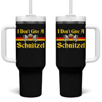 Funny Oktoberfest Tumbler With Handle I Don't Give a Schnitzel German Lion Beer - Wonder Print Shop