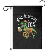 Funny Oktoberfest Dinosaur Garden Flag Oktobasaurus Rex Lederhosen Bavarian Beer - Wonder Print Shop