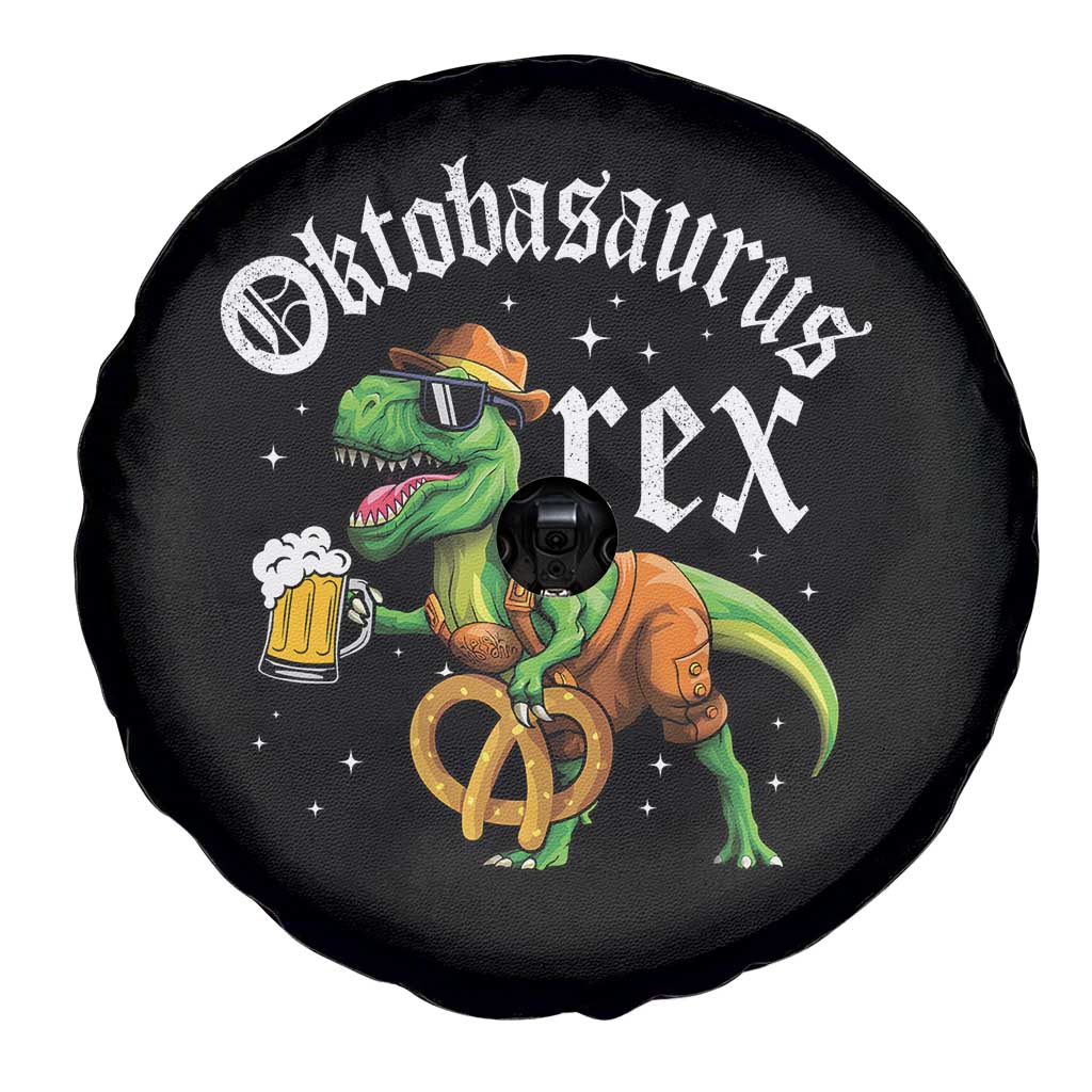 Funny Oktoberfest Dinosaur Spare Tire Cover Oktobasaurus Rex Lederhosen Bavarian Beer - Wonder Print Shop
