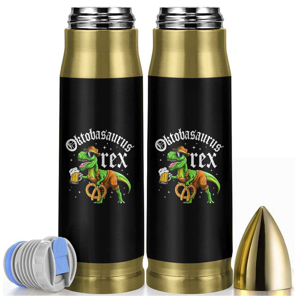 Funny Oktoberfest Dinosaur Bullet Tumbler Oktobasaurus Rex Lederhosen Bavarian Beer - Wonder Print Shop