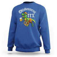 Funny Oktoberfest Dinosaur Sweatshirt Oktobasaurus Rex Lederhosen Bavarian Beer - Wonder Print Shop