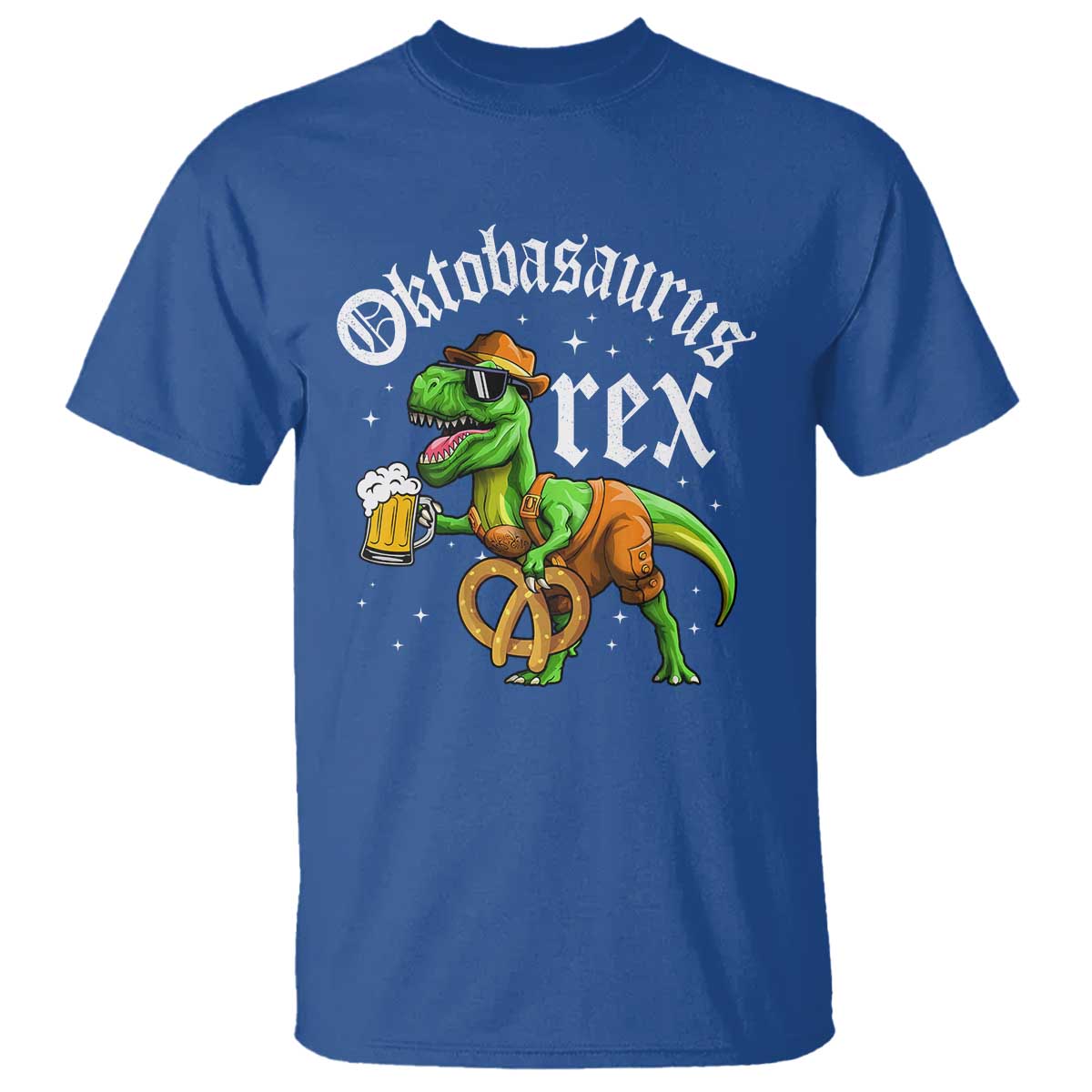 Funny Oktoberfest Dinosaur T Shirt Oktobasaurus Rex Lederhosen Bavarian Beer - Wonder Print Shop